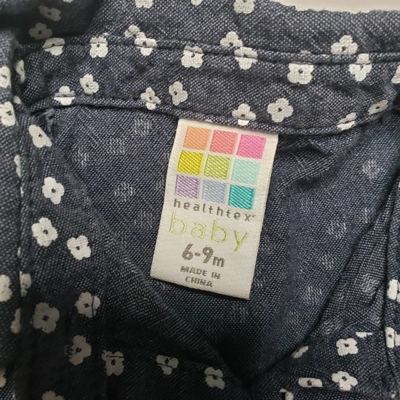 HEALTHEX blue dark chambray floral dress - Picture 4 of 5